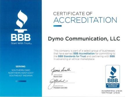 Certificat of accreditation, Dymo Communication, LLC